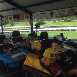 Riding Go Carts with my grandson